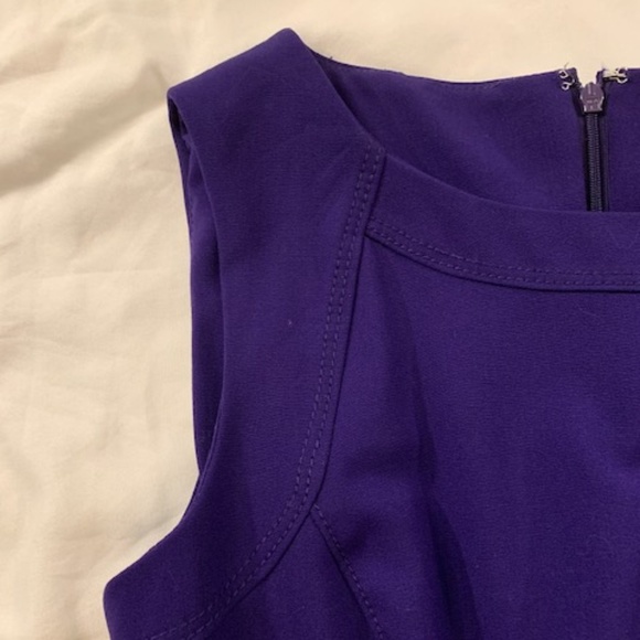 NWOT Calvin Klein Purple Ruffle Shoulder Dress - M - Picture 5 of 8